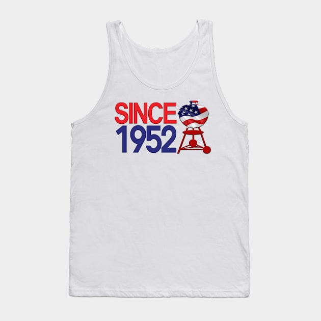 Grill Giants Since1952 USA Front Print Tank Top by Grill Giants